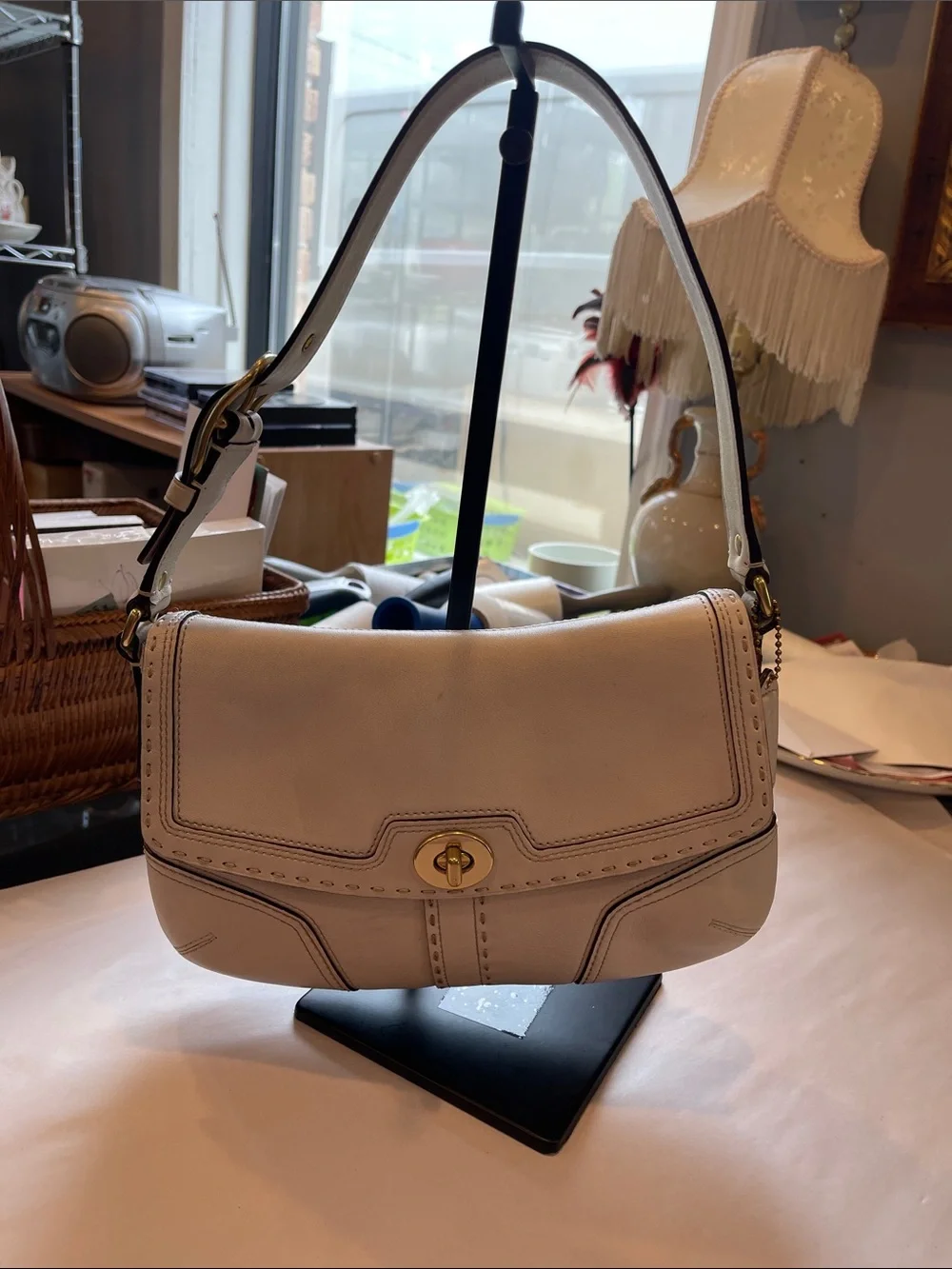 Coach cream leather